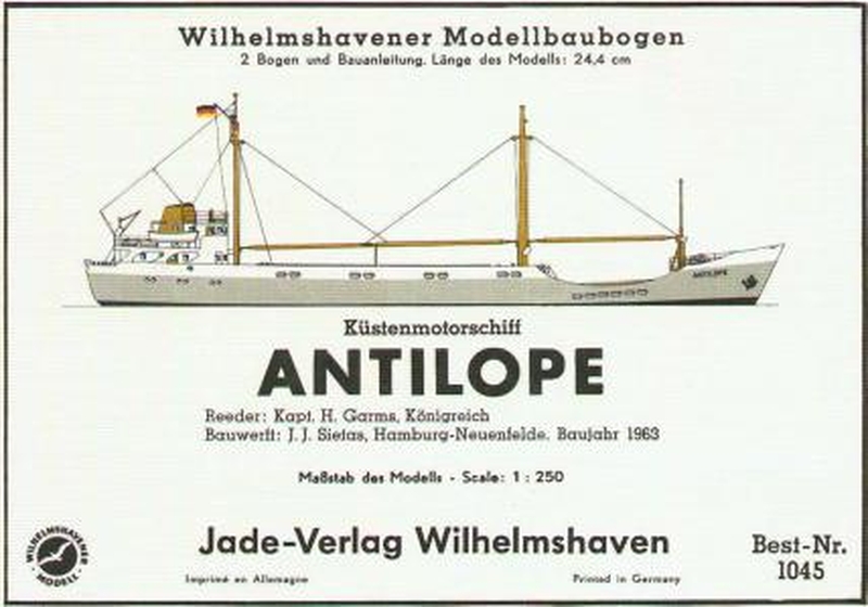 Plan Cargo Vessel Antilope - WILHELMS